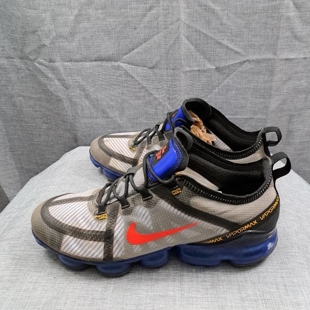 %Nike Air VaporMax Men 2019 Black Hyper Blue Size 10 AR6631-008 / A 30